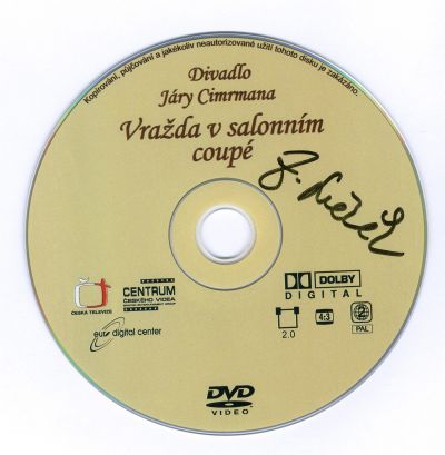 DVD Vražda v salonním coupé s podpisem Zdeňka Svěráka
