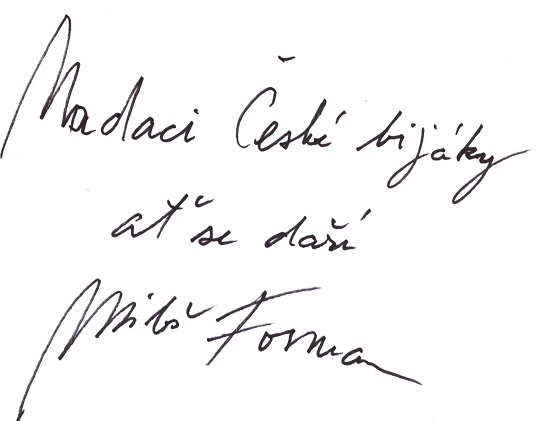 Dopis od Miloše Formana